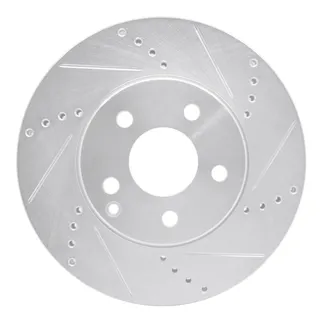 R1 Concepts EDZ-63050R Brake Rotor Drilled and Slotted Silver